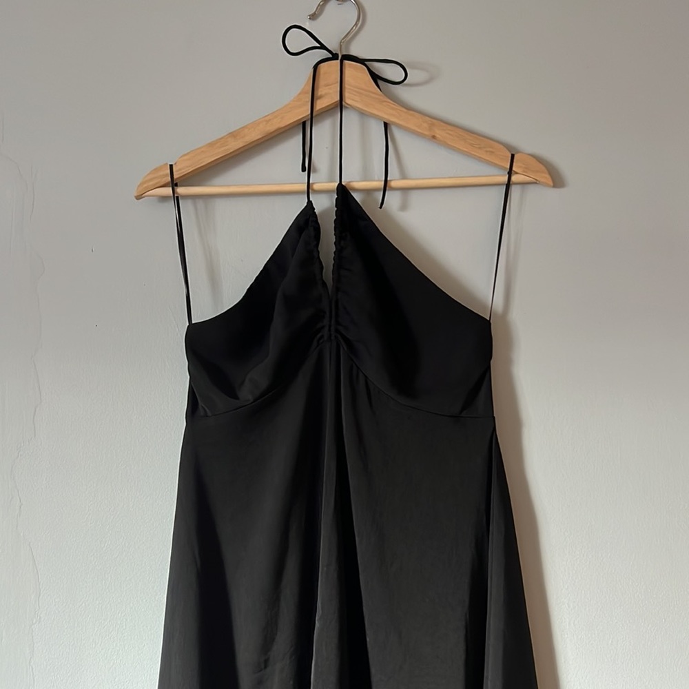 Banana Republic black halter dress